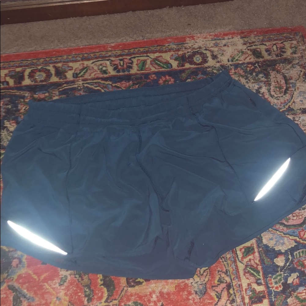 teal lululemon hotty hot shorts